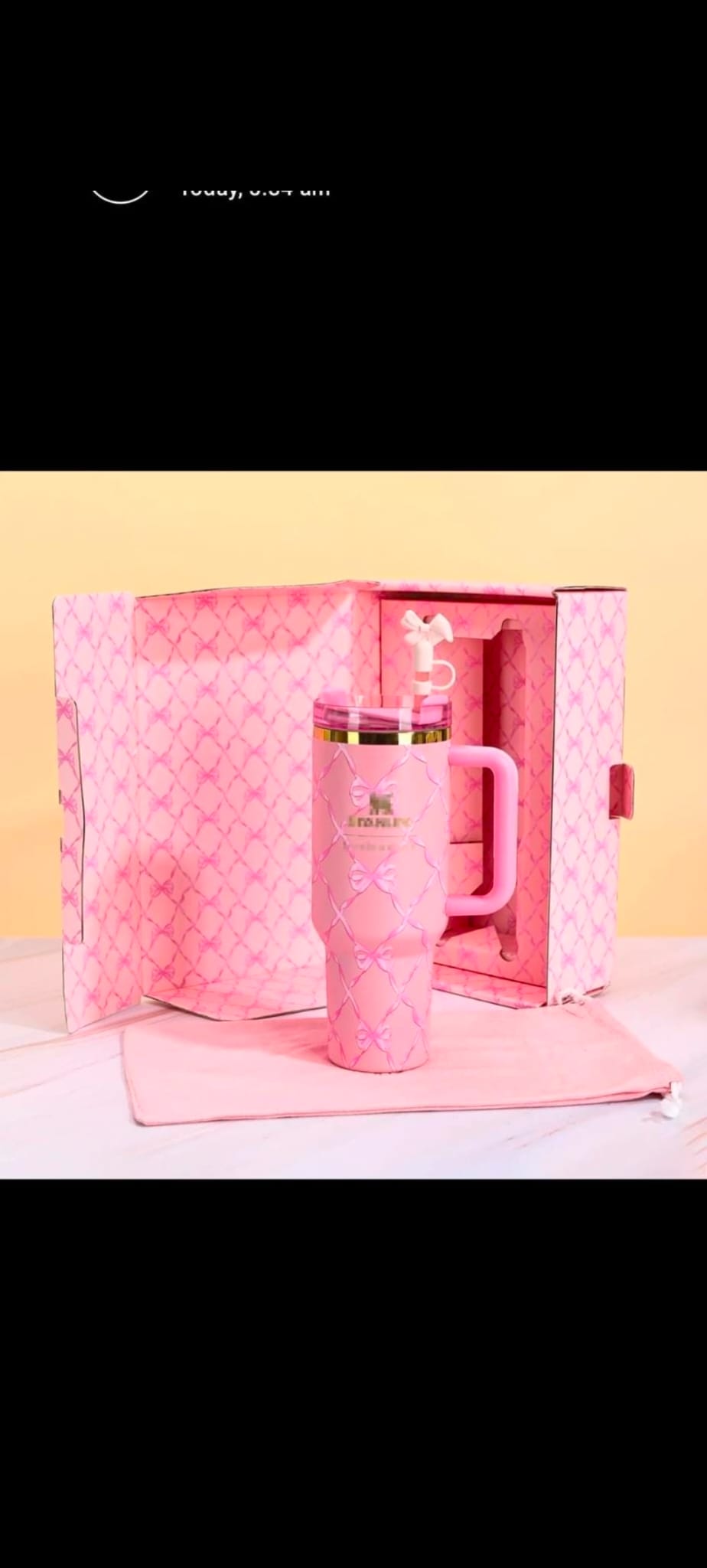 Stanley x LoveShackFancy 40 OZ Quencher H2.0 FlowState Tumbler – Pink Bow Floral