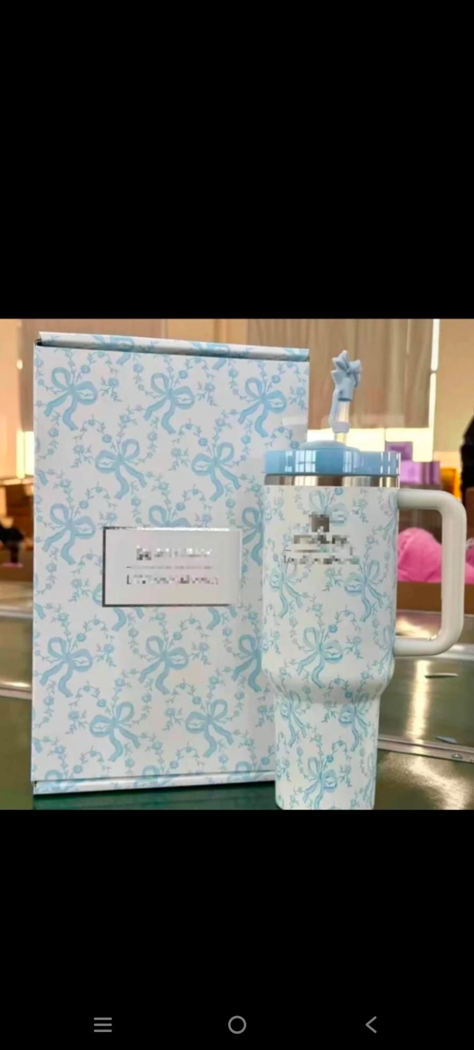Stanley x LoveShackFancy 40 OZ Quencher H2.0 FlowState Tumbler – Blue Floral Bow