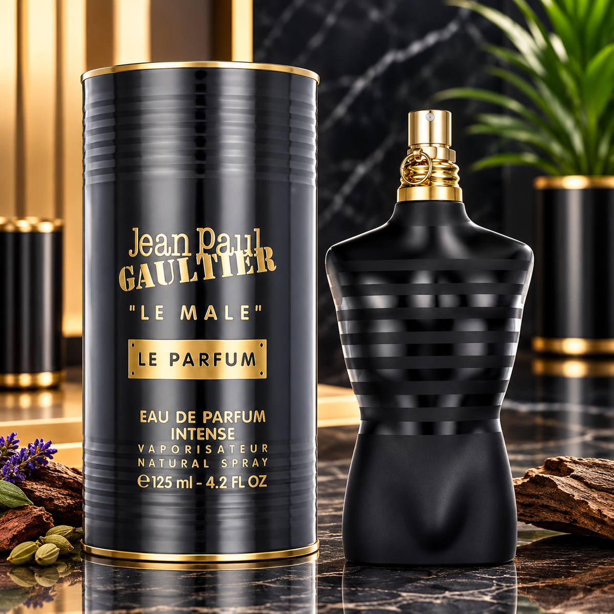 Jean Paul Gaultier Le Male Le Parfum Eau de Parfum Intense for Men 4.2 FL OZ / 125 ml
