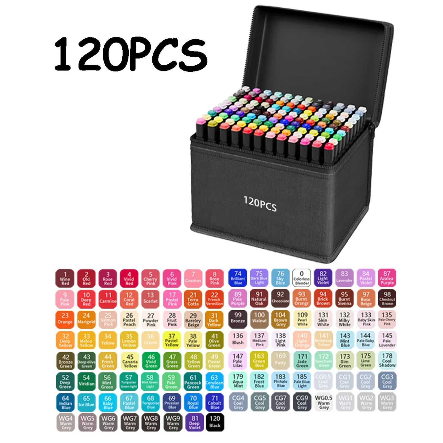 120 color marker set