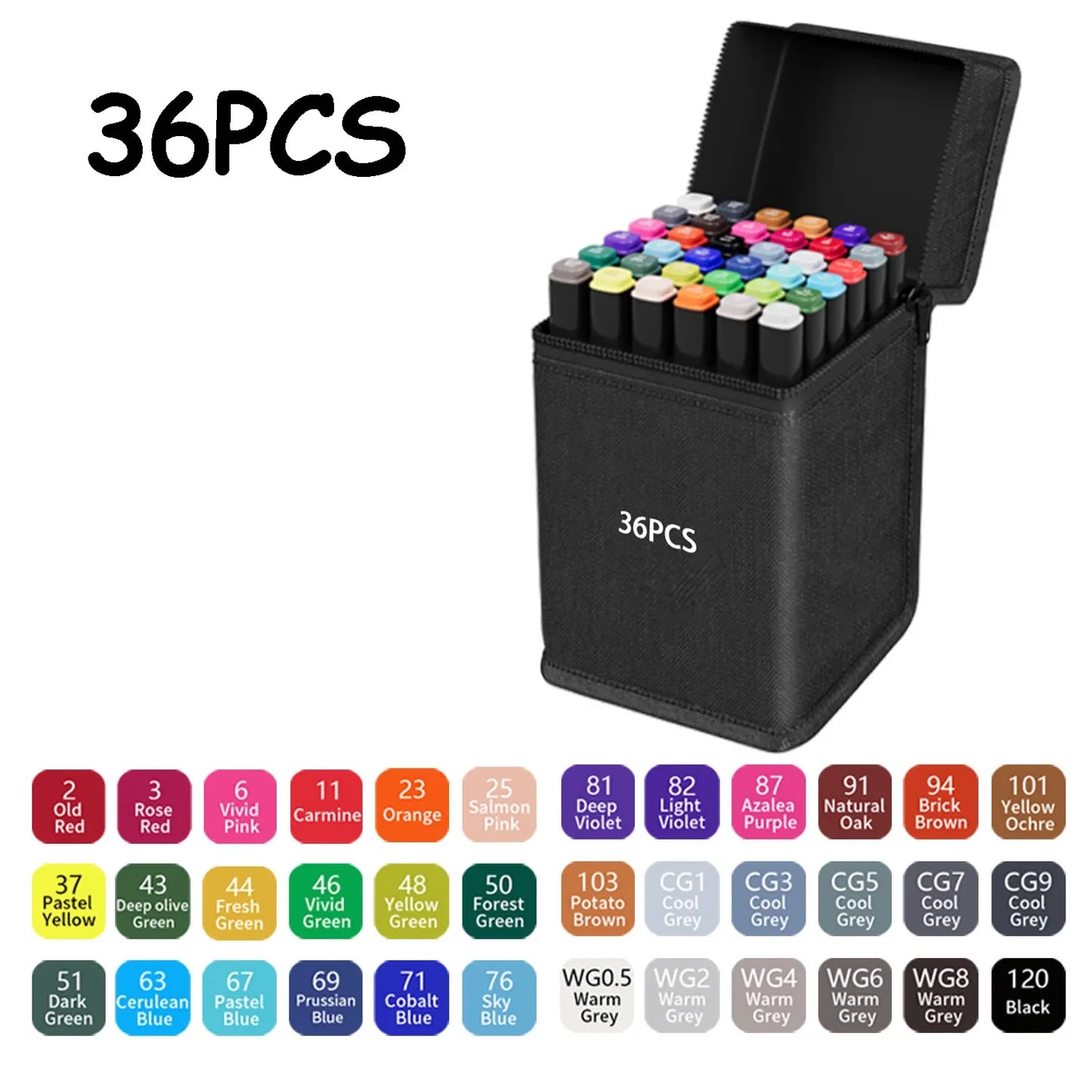 36 color marker set