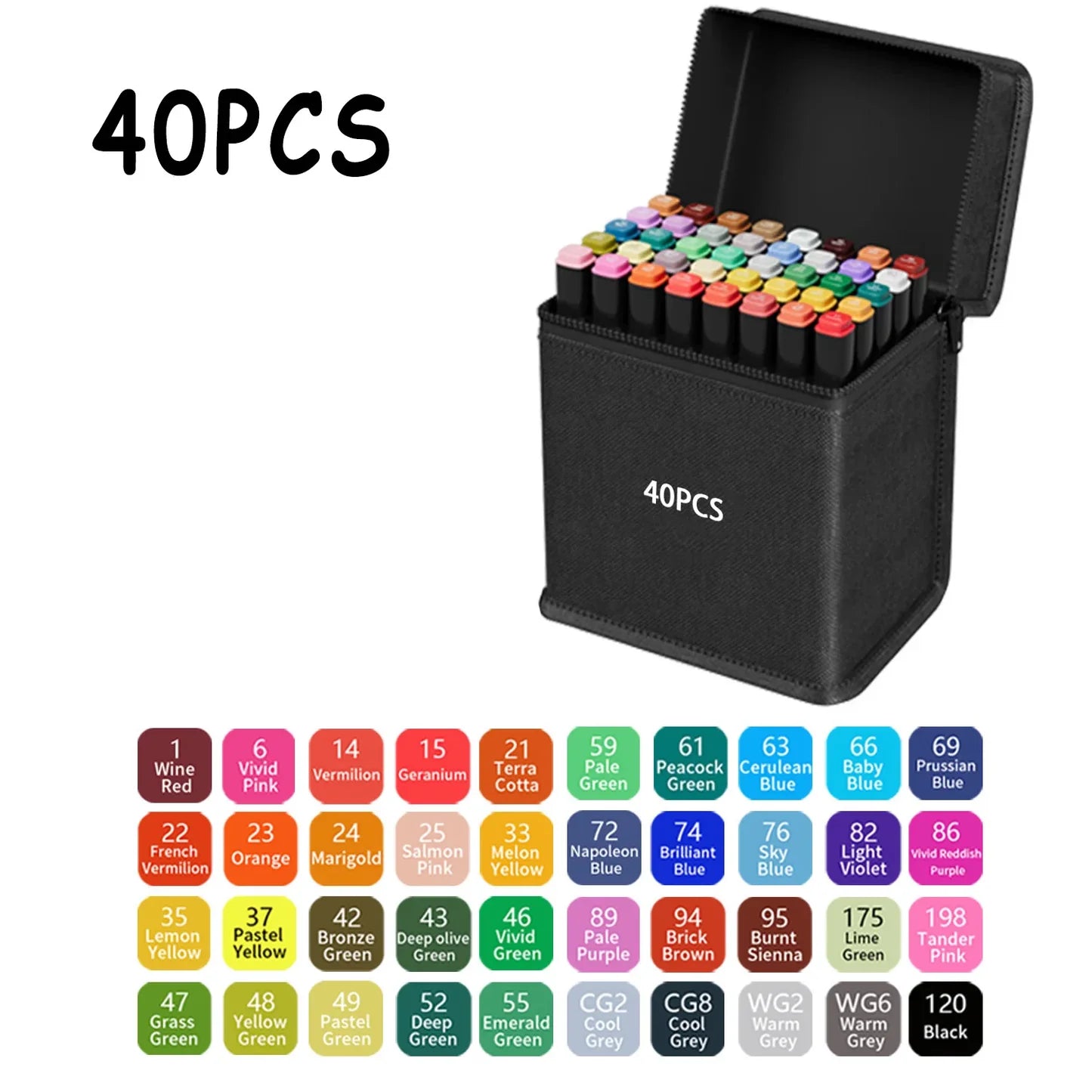 40 color marker set