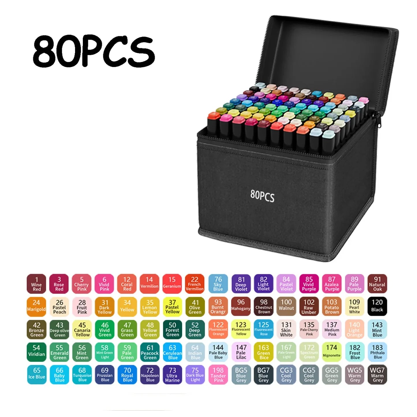 80 color marker set